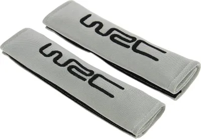 Produktbild von WRC Universal Sicherheitsgurtpolster Schwarz mit Klettverschluss für Autositzgurte, 1 Paar