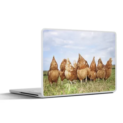 Produktbild von MuchoWow® Laptop Aufkleber Sticker Cover Hühner auf dem Feld 25x18 cm - Laptop-Deko