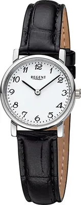 Produktbild von Regent Damen Uhr Lederarmband Leder Armbanduhr Analog schwarz URF1561