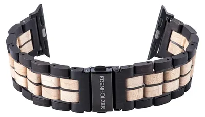 Produktbild von Edenhölzer Herren IWatch Armband Holzarmband Sandelholz Edelstahl