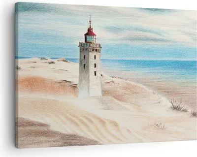 Produktbild von Bild auf Leinwand - Leinwandbild - Einteilig - Laterne Meer Bild - 70x50cm - Wand Bild - Wanddeko - Wandbilder - Leinwanddruck - Bilder - Wanddekoration - Leinwand bilder - Wandbild - AA70x50-4764