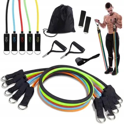 Produktbild von Artnico Trainingswiderstandsbänder Set mit Griffen Workout