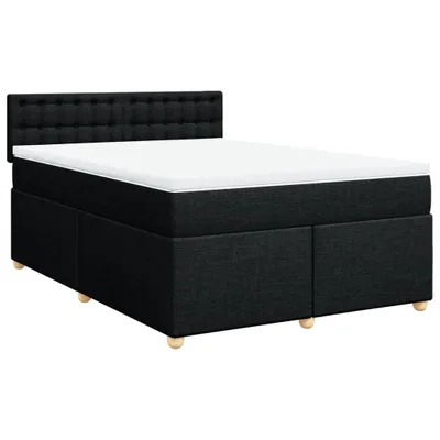 Produktbild von Boxspringbett mit Matratze Schwarz 160x200 cm Stoff