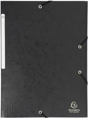 Produktbild von EXACOMPTA Eckspannermappe DIN A4 Karton schwarz