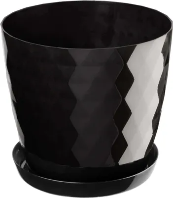 Obrázek produktu pro Plastový květináč KADAX "Amily", květináč s podšálkem. Květináč, 30 cm, černý, 1 kus