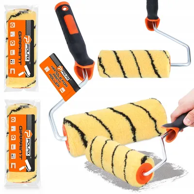 Produktbild von Polax Malerwalzen Set 18 cm mit Griff 2 Stück