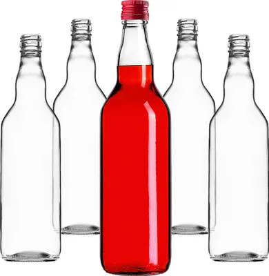 Image de KADAX Bouteilles en verre à remplir, 700ml, 10 pièces, bouteilles de liqueur vides avec bouchon à vis, bouteilles de jus de fruits