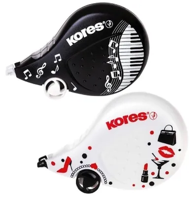 Produktbild von Kores 84972, Schwarz, Weiß, 8 m, 4,2 mm, Sichtverpackung, 1 Stück(e)