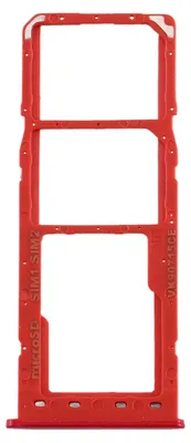 Image de Support pour carte SIM pour Samsung Galaxy A10, rouge - Plateau pour carte Micro SD - Accessoire de rechange