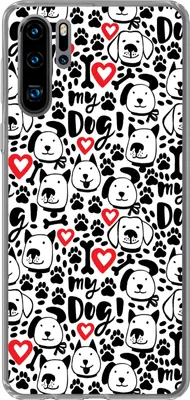 Produktbild von MuchoWow® Handyhülle Schutzhülle Hülle für Telefoonhoesje Huawei P30 Pro Muster - Hund - Zitat - Jungen - Mädchen - Kinder - Kinder Silikon Softcase Handy Hülle - Schutzdeckel