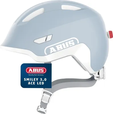 Produktbild von Abus Kinderhelm Smiley 3.0 ACE LED Kinder Fahrradhelm pure mint 50-55 cm