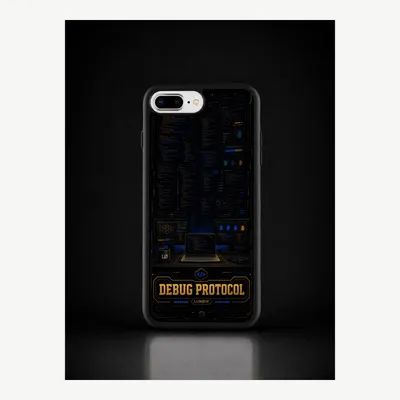 Productafbeelding van iPhone 7 / 8 Plus hoesje, telefoonhoesje, beschermhoesje, case met debug-motief – LUNØIR ©