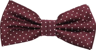 Produktbild von Fabio Farini - 1 Stück Herren Fliegen mit Punkten - Männer Querbinder Vorgebunden Bowtie Dunkelrot (Weiß)
