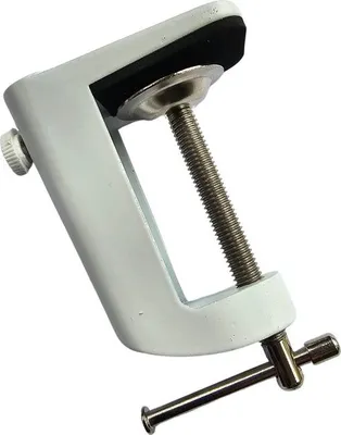 Productafbeelding van Tafelbevestiging, klem voor loeplampen, werklampen, klemmen, draaibevestiging, wit