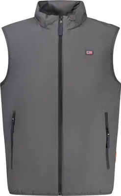 Produktbild von Graue Herren-Weste mit Fleece-Innenfutter und Reißverschluss