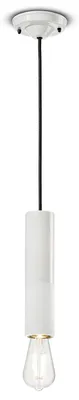 Produktbild von Sospensione Piccola Vintage Decò Pi Ceramica Bianco Grezzo 1 Luce E27