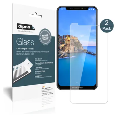 Produktbild von 2x Schutzfolie für Ulefone X - Anti-Shock 9H Folie dipos Glass Displayfolie