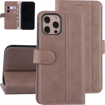 Produktbild von Apple iPhone 12 Pro Max Pink Book type case - Polyurethanleather