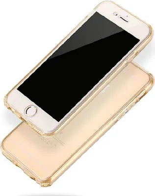 Produktbild von Crystal Case Hülle für Apple iPhone 6 Plus / 6s Plus Gold Rahmen Full Body
