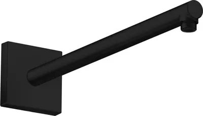 Produktbild von hansgrohe Brausearm 390mm, eckig, mattschwarz