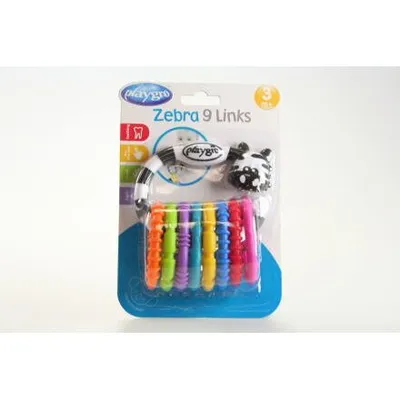 Produktbild von Playgro Beißring Rasselkette Zebra 9-teilig Zebra Ab 3 Monaten Bunt
