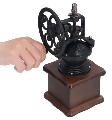 Immagine prodotto di Macinino per caffè manuale - Macinino per caffè retrò - Grado di macinatura regolabile - Macinino per caffè con cassetto - Macinino per caffè decorativo - Design vintage