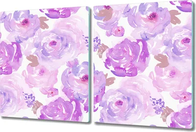 Produktbild von Glas Schneidebrett Herdabdeckplatten Schneideplatten - 2x 40x52 cm - Aquarell Blätter
