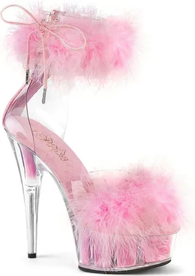 Produktbild von DELIGHT-624F Damen Sandale von Pleaser, Transparent Rosa , EU 36, US 6