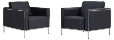 Productafbeelding van Comfortabele fauteuil, modern design, bekleed met leer, luxe zitmeubel