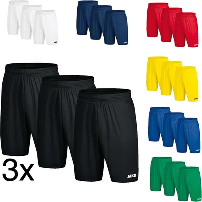 Produktbild von JAKO Unisex Sporthose Manchester 2.0 im 3er Set - 4400, Farbe:sportgrün, Größe:XL