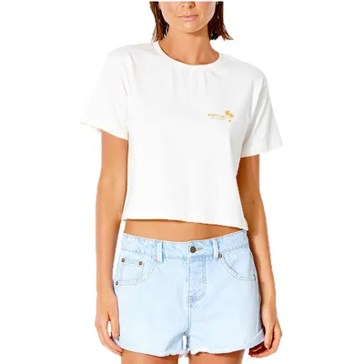 Produktbild von Rip Curl Damen T-Shirt THE ISLAND CROP TEE, Größe:L, Farben:bone
