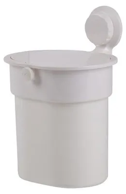 Produktbild von Mülleimer mit Saugnapf, weiß, bis 3kg, Push-Button