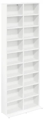 Produktbild von CD Regal Weiß 65 x 23,5 x 175 cm Holzwerkstoff