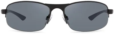 Produktbild von styleBREAKER Uni Halbrand Sonnenbrille mit rechteckigen Polycarbonat Gläsern und Federscharnier, 09020051