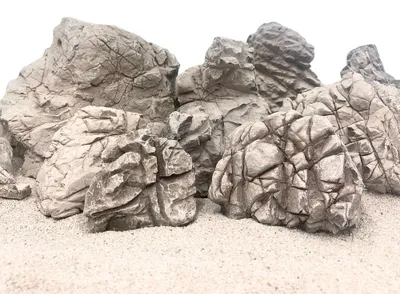 Produktbild von AquaOne Aquarium Naturstein Geo Rock 10 kg Mix Größe M-L Aquascaping Steine Deko