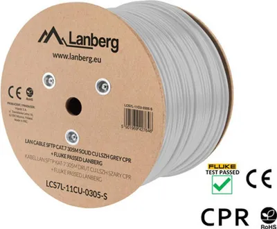 Immagine prodotto di Lanberg Verlegekabel Cat. 7 SFTP 305m LSZH Kupfer grau