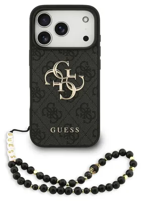 Obrázok produktu pre Guess 4G Strap, puzdro s logom 4G Classic pre iPhone 17 Pro, čierna farba (GUHCP17LP4GMGSK)