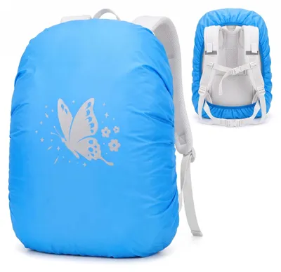 Imagen del producto de Funda impermeable para mochilas escolares, con capacidad de 35 litros, fabricada con material reflectante para niños