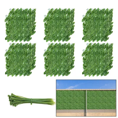 Produktbild von Jopassy Sichtschutzhecke Windschutz 1*3M Efeu Sichtschutz Balkonverkleidung Blätterzaun,Vanille
