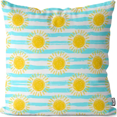 Produktbild von VOID Sommer Muster Sonnen Streifen Kissenbezug Kissenhülle dekoration wasserfest Outdoor Garten Kissen bezug deko