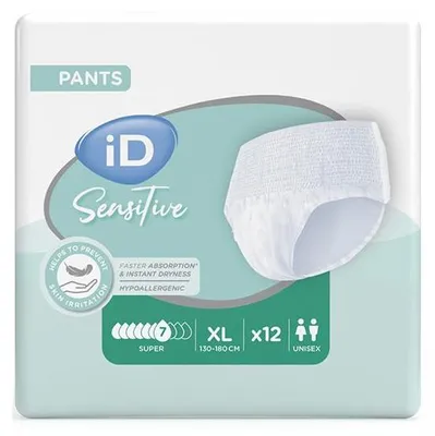 Image de iD Sensitive Pants Super XL - 8 paquets de 12 protections