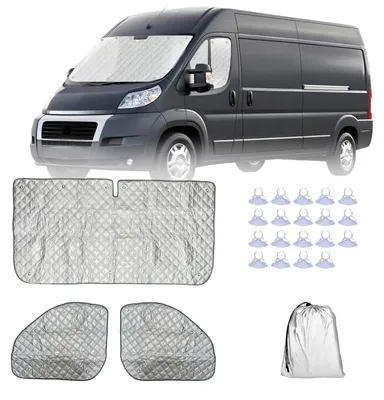 Produktbild von Sonnenschutz für Windschutzscheibe Fiat Ducato 2006-2025 - Schwarz