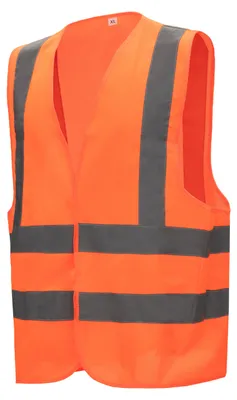 Produktbild von 10 NITRAS Warnschutzwesten | Gr. XL | orange | Warnweste | Arbeitsweste