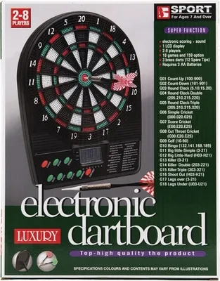 Obrázek produktu pro Elektronický terč digitální 20x26cm + 3 šipky plast na baterie se zvukem