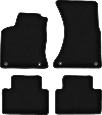 Image de Tapis de sol velours sur-mesure pour Porsche Macan (2013-, SUV) noir, jeu 4 pièces, fixations