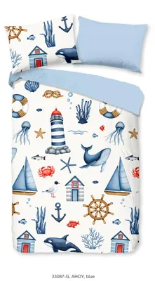 Produktbild von Duvet cover Good Morning 100x135 + 1* 40x60 cm - maritime