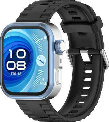 Produktbild von INF Silikon-Uhrenarmband für Huawei Fit 4 Pro Schwarz