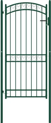 Obrázok produktu pre Plotová brána s oblúkovým vrcholom oceľová 102x136 cm zelená