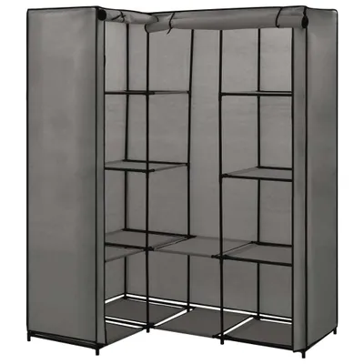 Produktbild von vidaXL Eckkleiderschrank Grau 130 x 87 x 169 cm