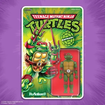 Produktbild von Teenage Mutant Ninja Turtles ReAction+ Actionfigur Wave 01 Raphael